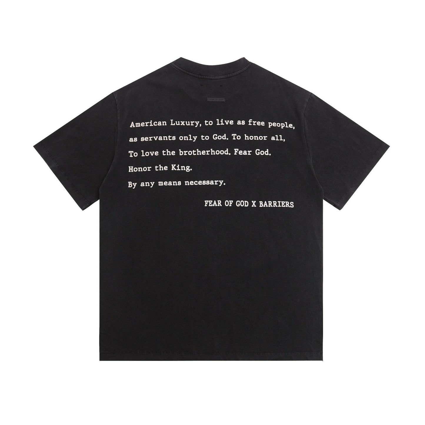 Fear of God x Barriers Live Free Graphic T-Shirt — back