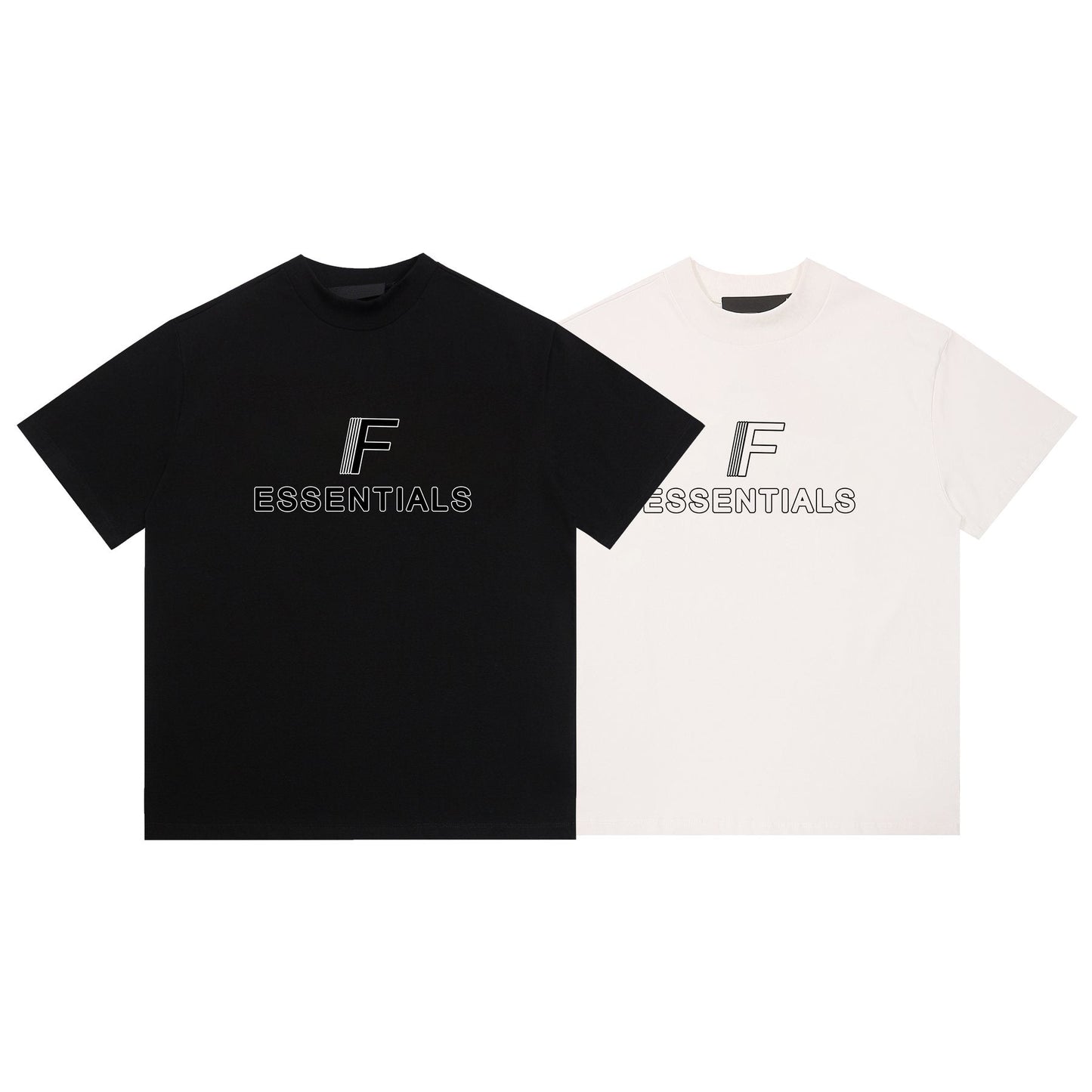 ESSENTIALS F-Letter Embroidered Graphic T-Shirt — comparison