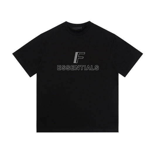 ESSENTIALS F-Letter Embroidered Graphic T-Shirt — hero