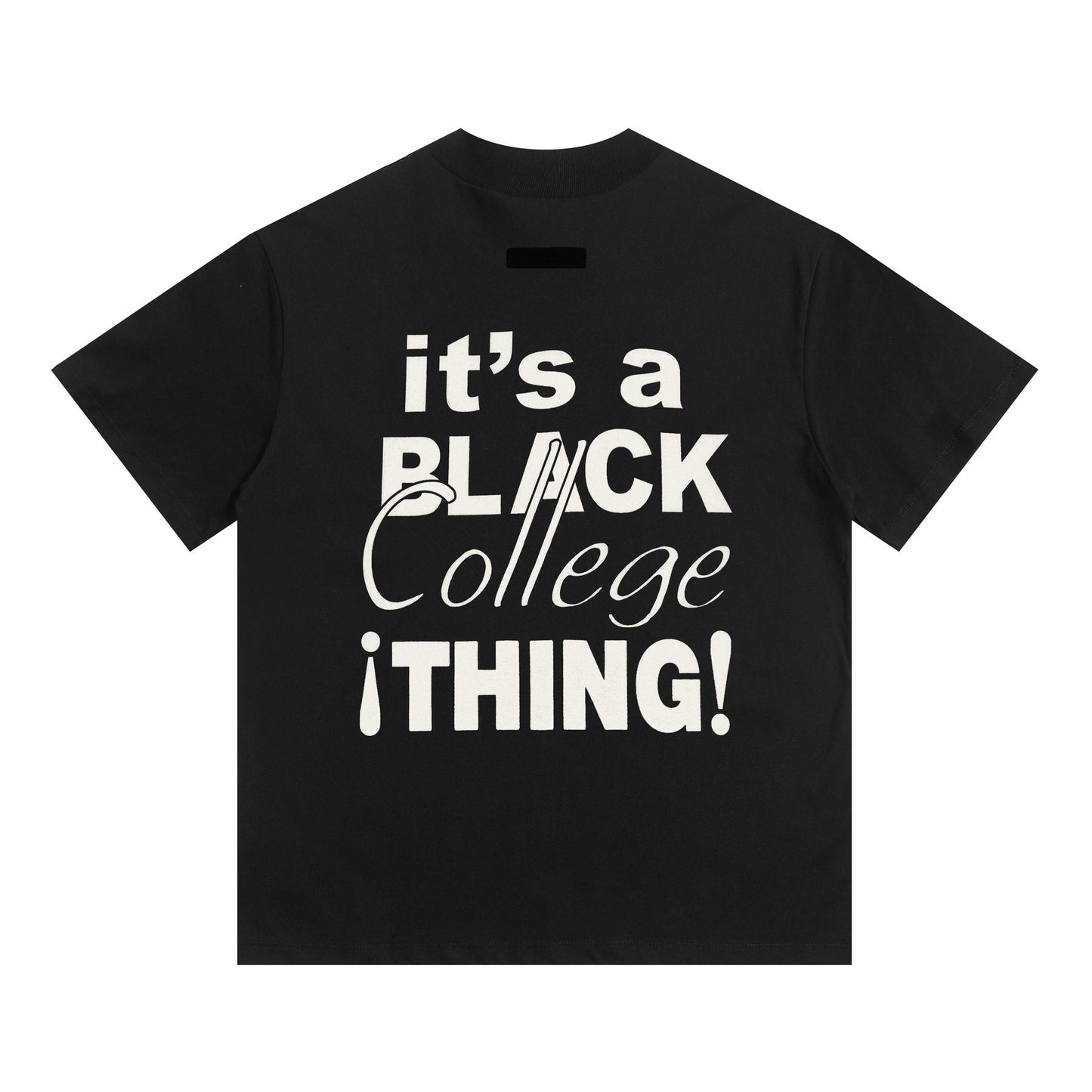 Fear of God Essentials Black College Graphic T-Shirt — back