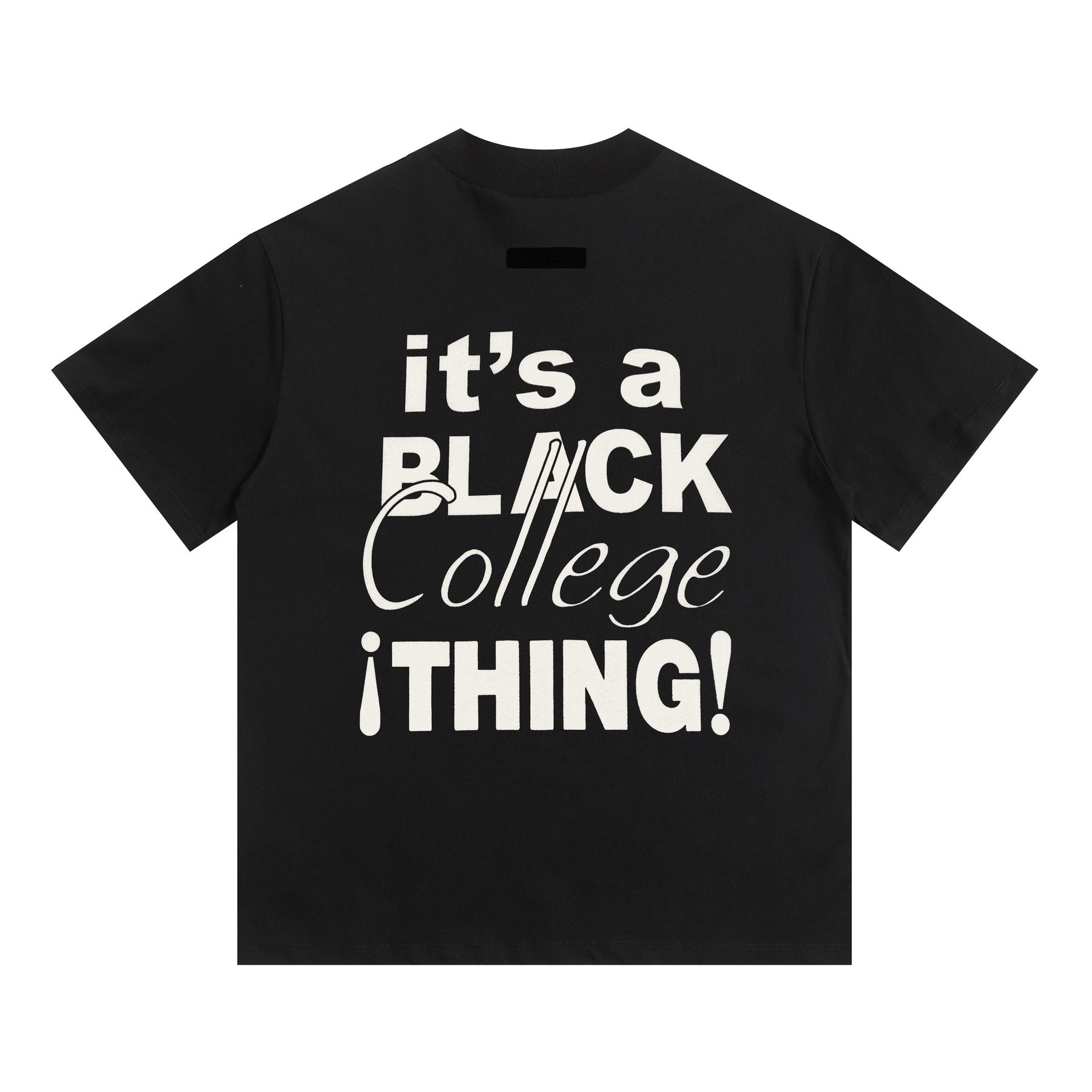 Fear of God Essentials Black College Graphic T-Shirt — back