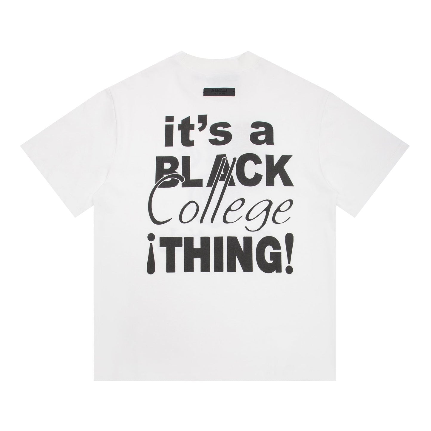 Fear of God Essentials Black College Graphic T-Shirt — back
