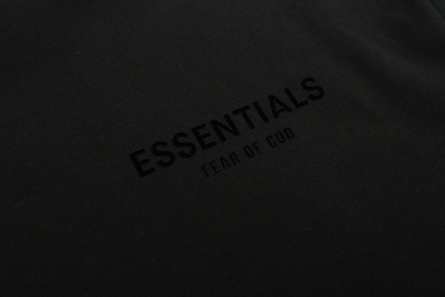 ESSENTIALS Flocked Logo Graphic T-Shirt — detail
