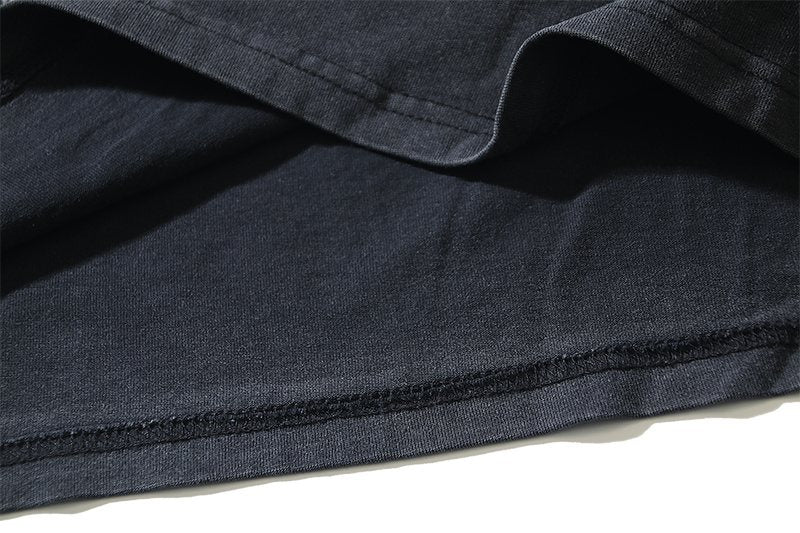 VALE USA All Glory Fades Washed Black Graphic T-Shirt — detail