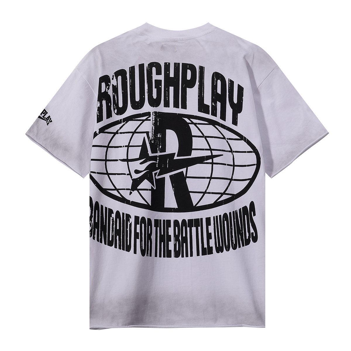 Rough Play Statue of Liberty Rhinestone Graphic T-Shirt — back