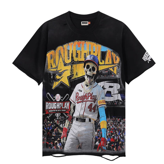 Rough Play Skeleton Baseball Graphic T-Shirt — hero