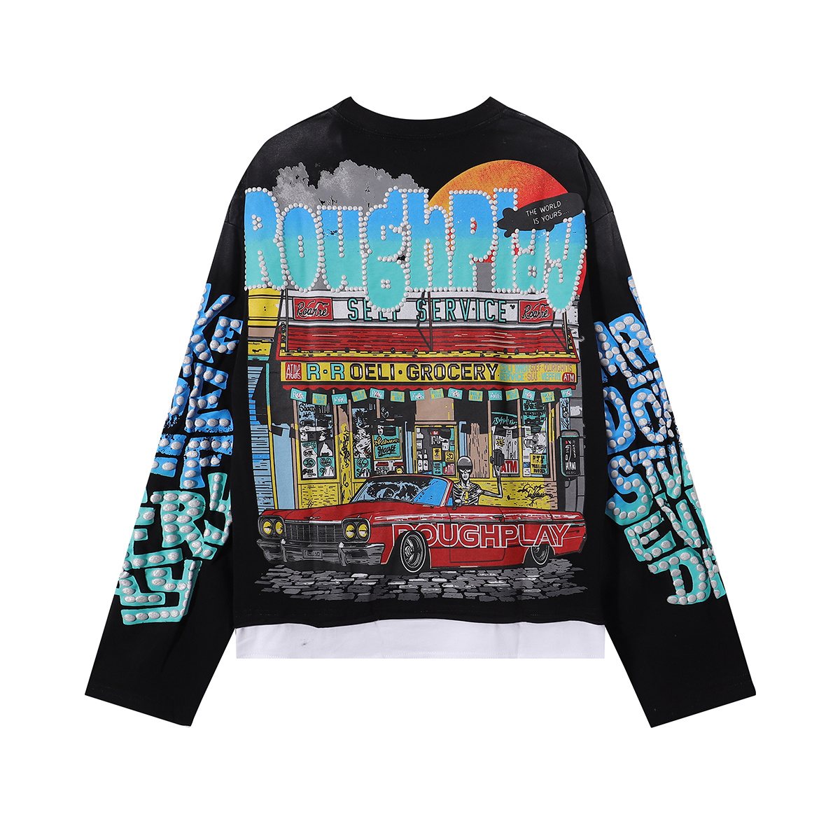 Rough Play Bodega Graphic Long-Sleeve T-Shirt — back