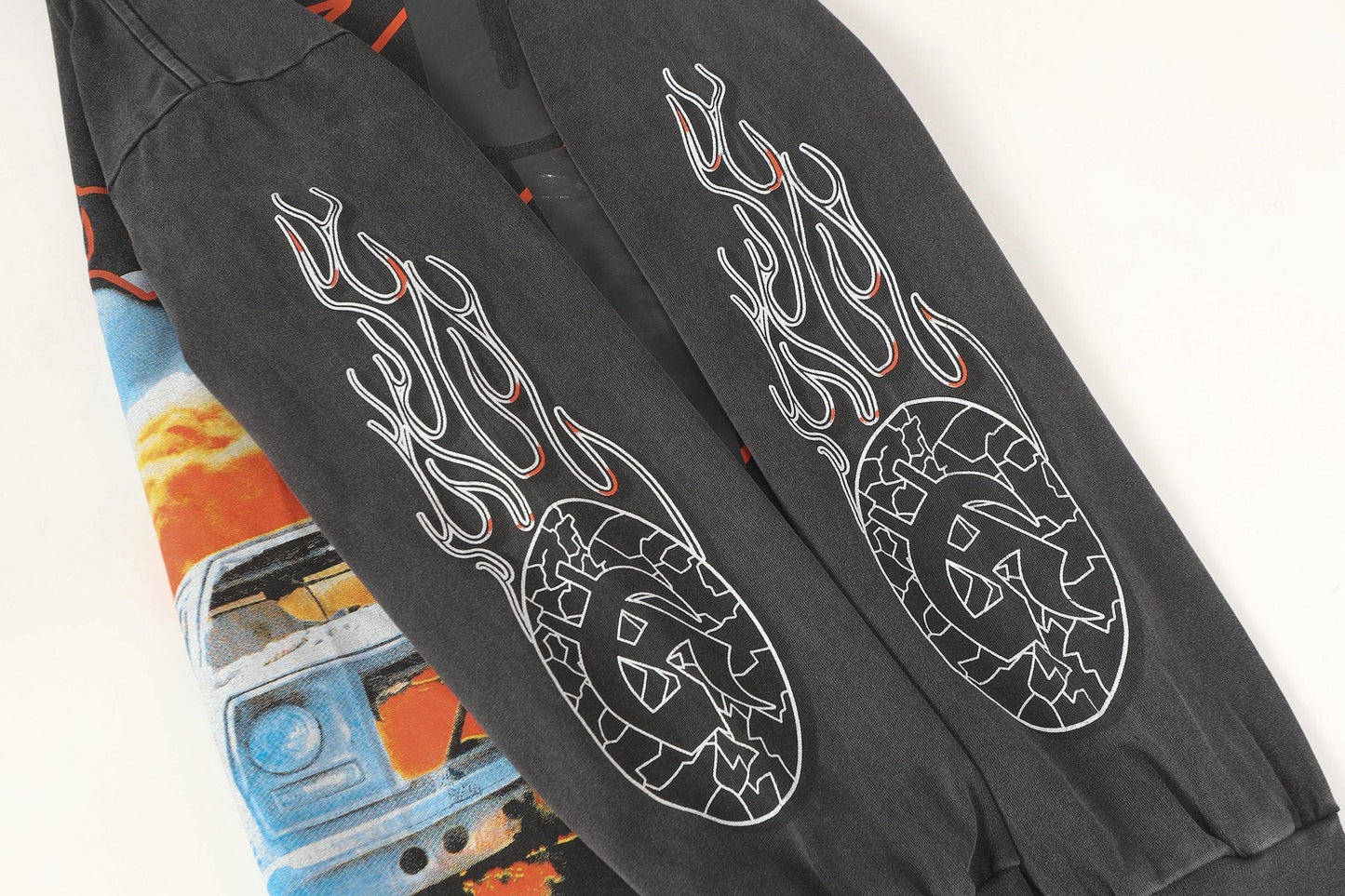 Godspeed Washed Black Rock Graphic Long-Sleeve T-Shirt — detail