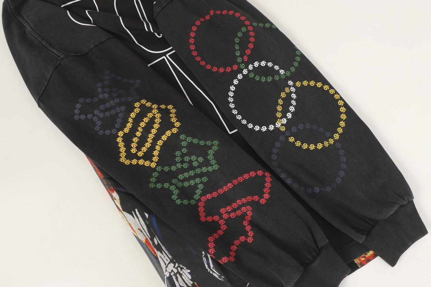 Godspeed Skeleton Basketball Graphic Long-Sleeve T-Shirt — detail