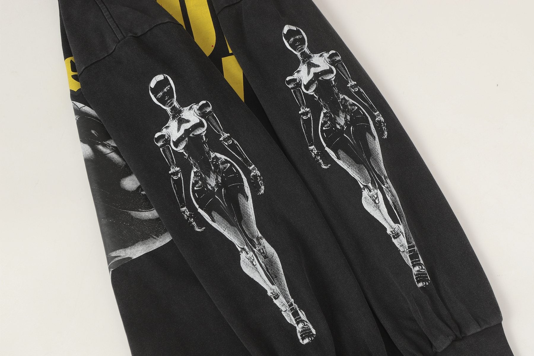 Godspeed Washed Black Rock Graphic Long-Sleeve T-Shirt — detail