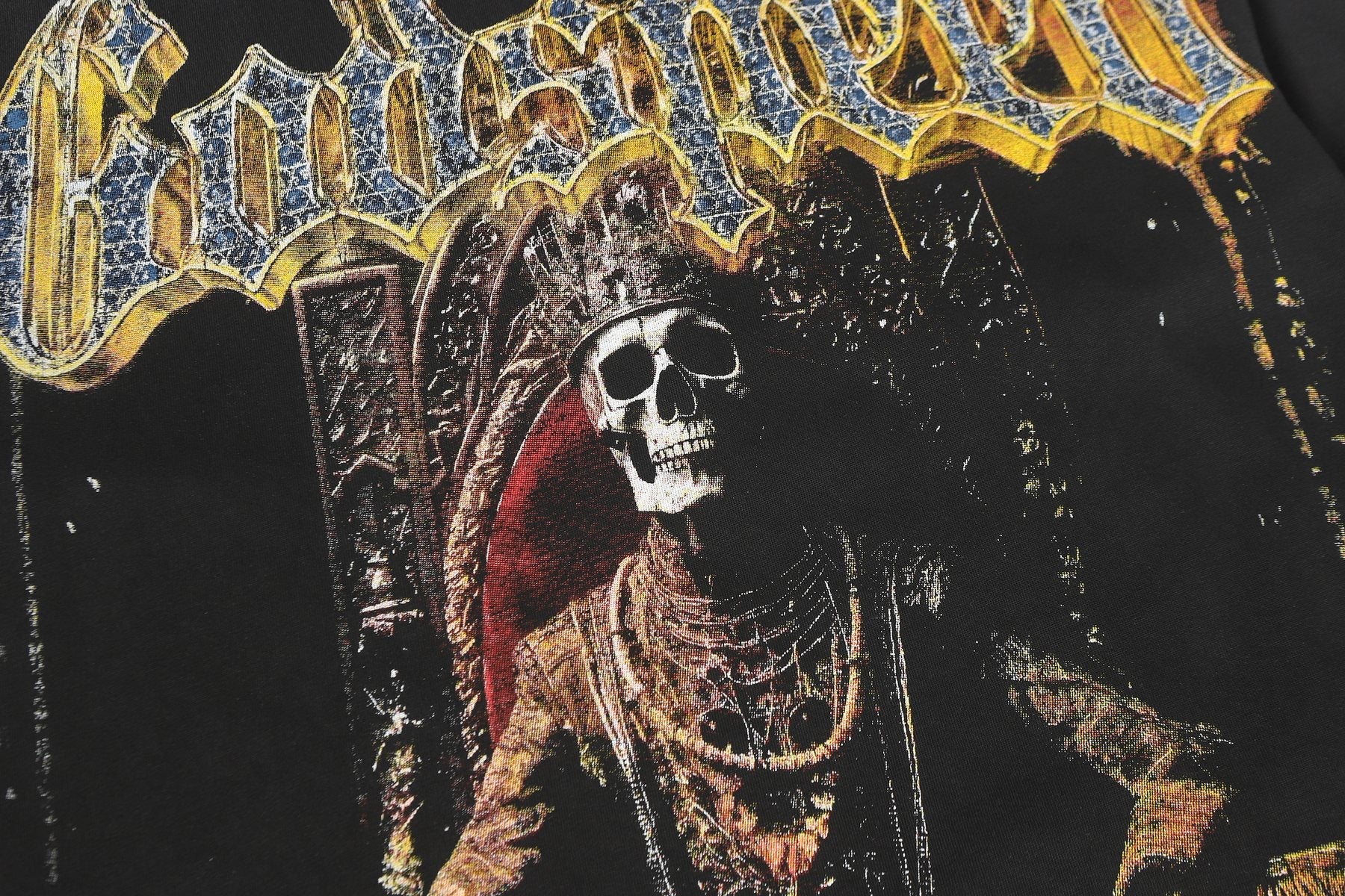 Godspeed Out of Many One Skeleton Graphic Long-Sleeve T-Shirt — detail