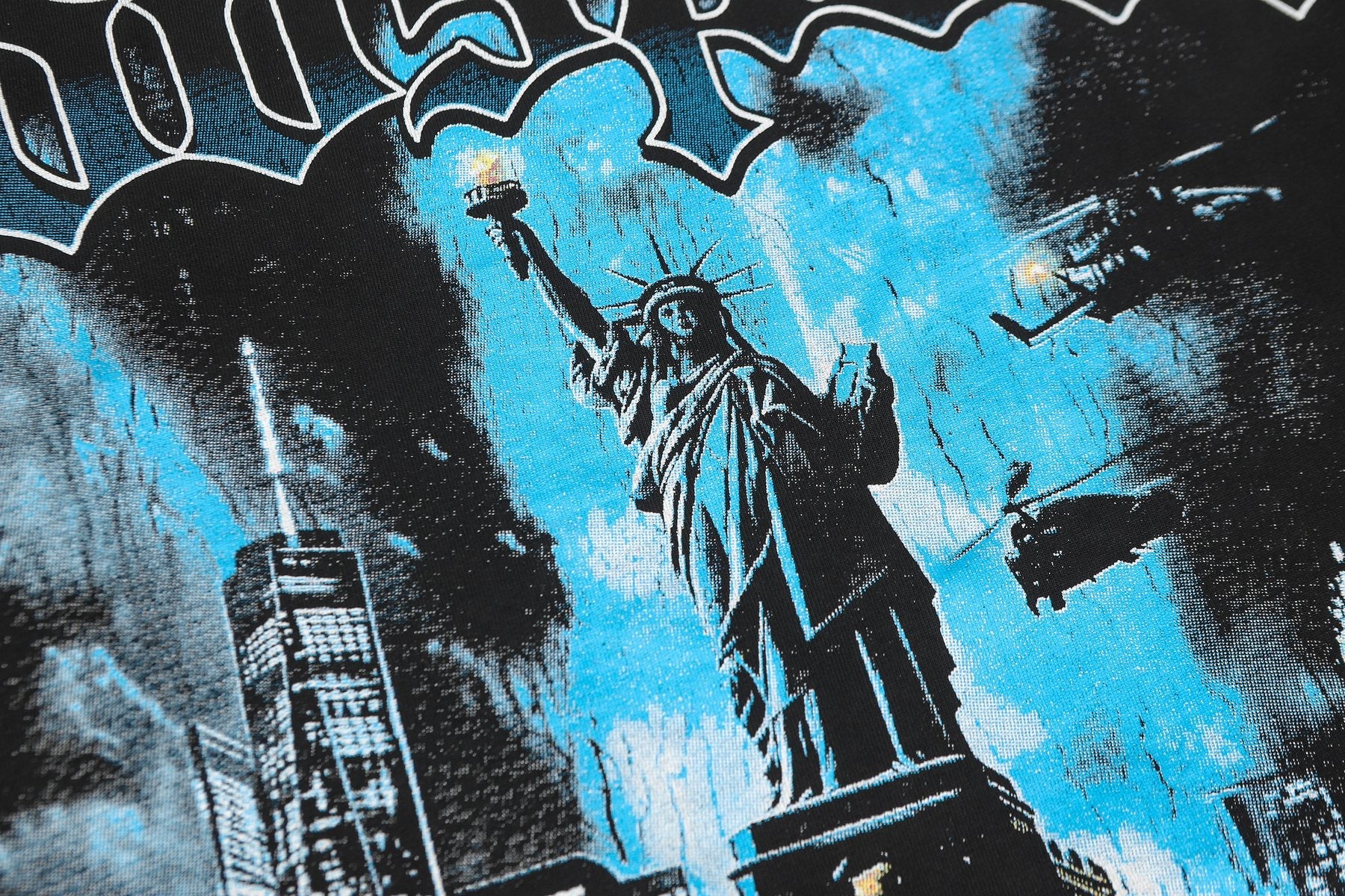 Godspeed Washed Black Rock Graphic Long-Sleeve T-Shirt — detail