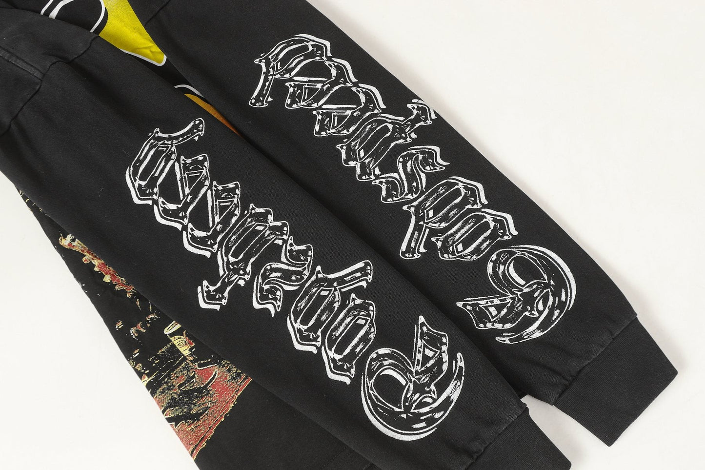 Godspeed Washed Black Skeleton Chess Graphic Long-Sleeve T-Shirt — detail