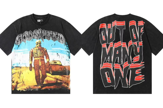 Godspeed Out Of Many One Desert Graphic T-Shirt — front