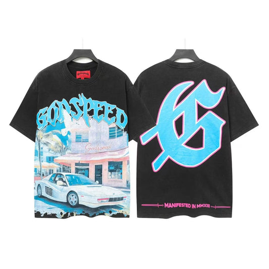 Godspeed Car Diner G Logo Graphic T-Shirt — front