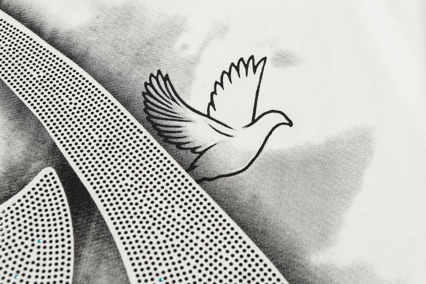 MIXED EMOTION Dove Angel Graphic Short-Sleeve T-Shirt — detail
