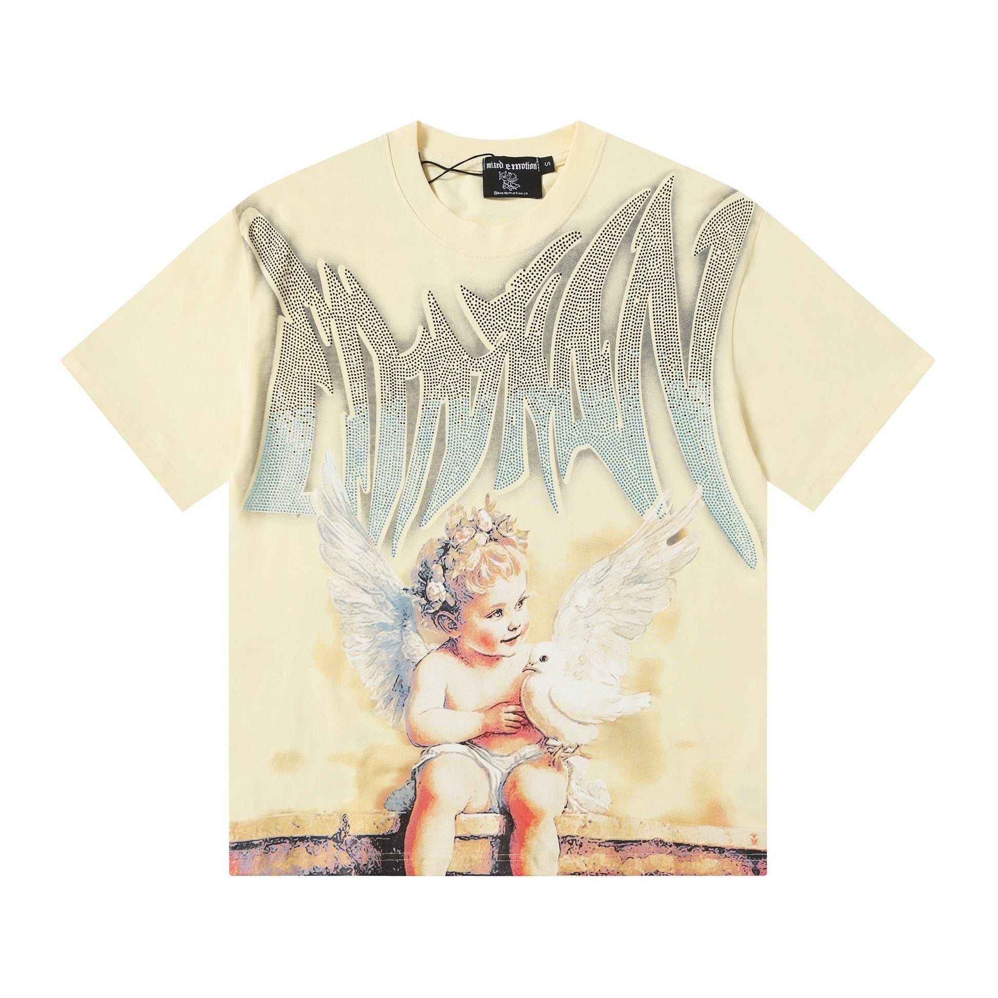 MIXED EMOTION Dove Angel Graphic Short-Sleeve T-Shirt — hero