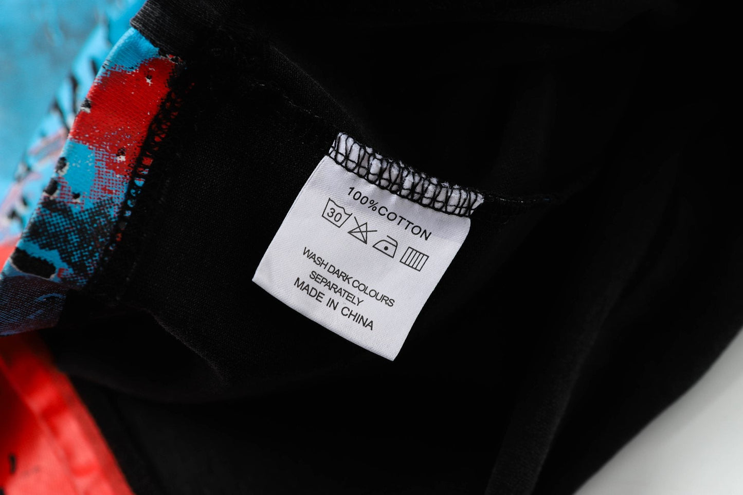 Godspeed Washed Black Rock Graphic T-Shirt — neck_label