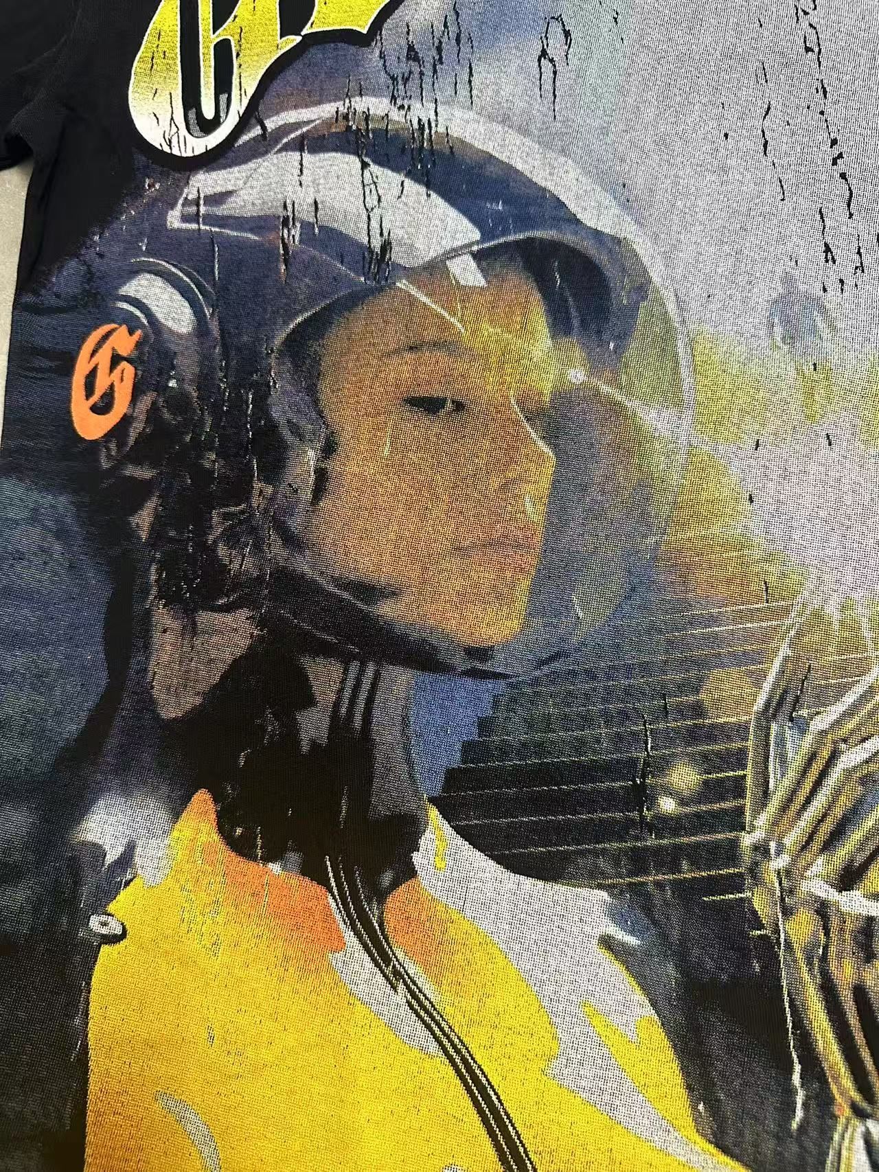 Godspeed Out of Many Graphic T-Shirt — fabric_closeup