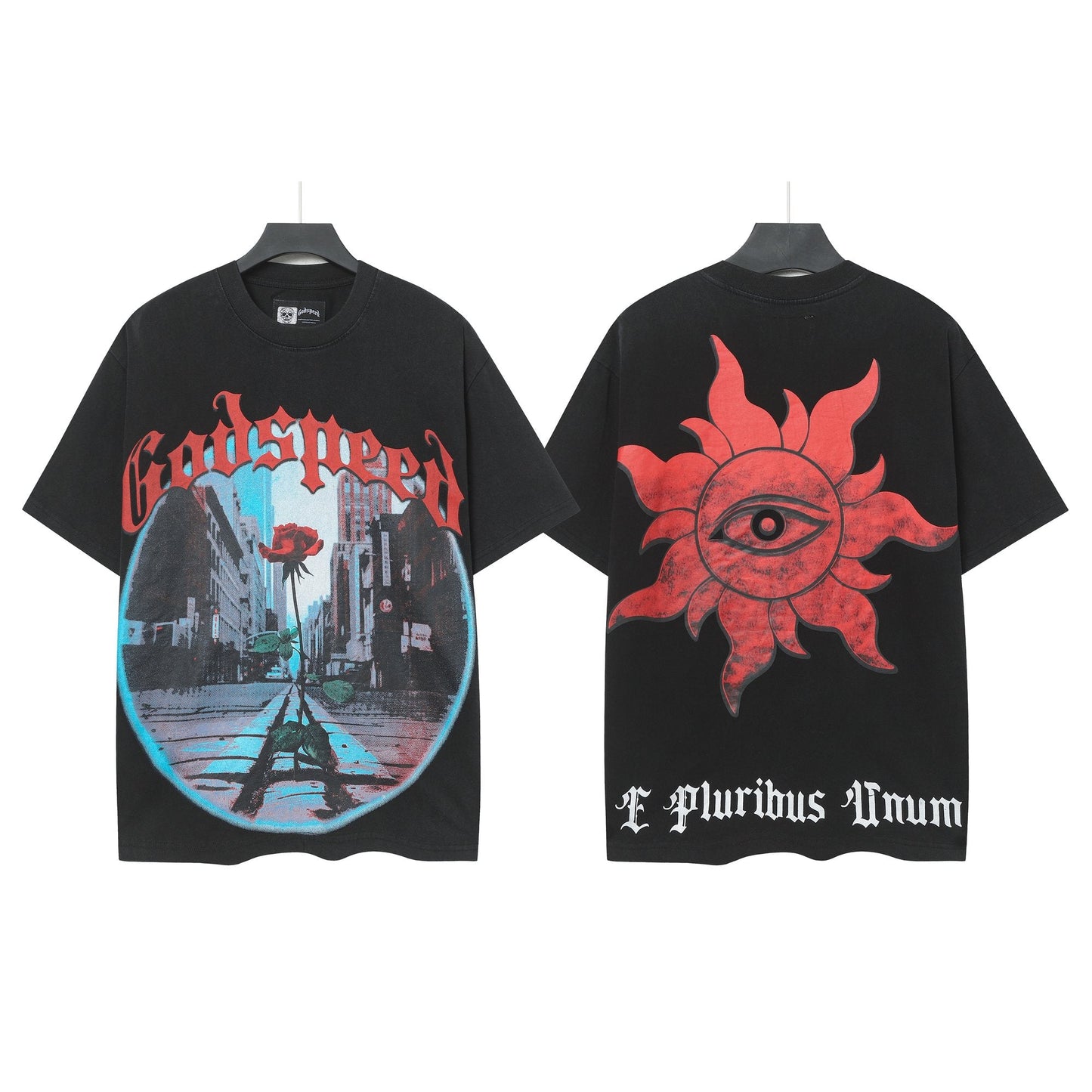 Godspeed E Pluribus Unum Washed Graphic T-Shirt — hero