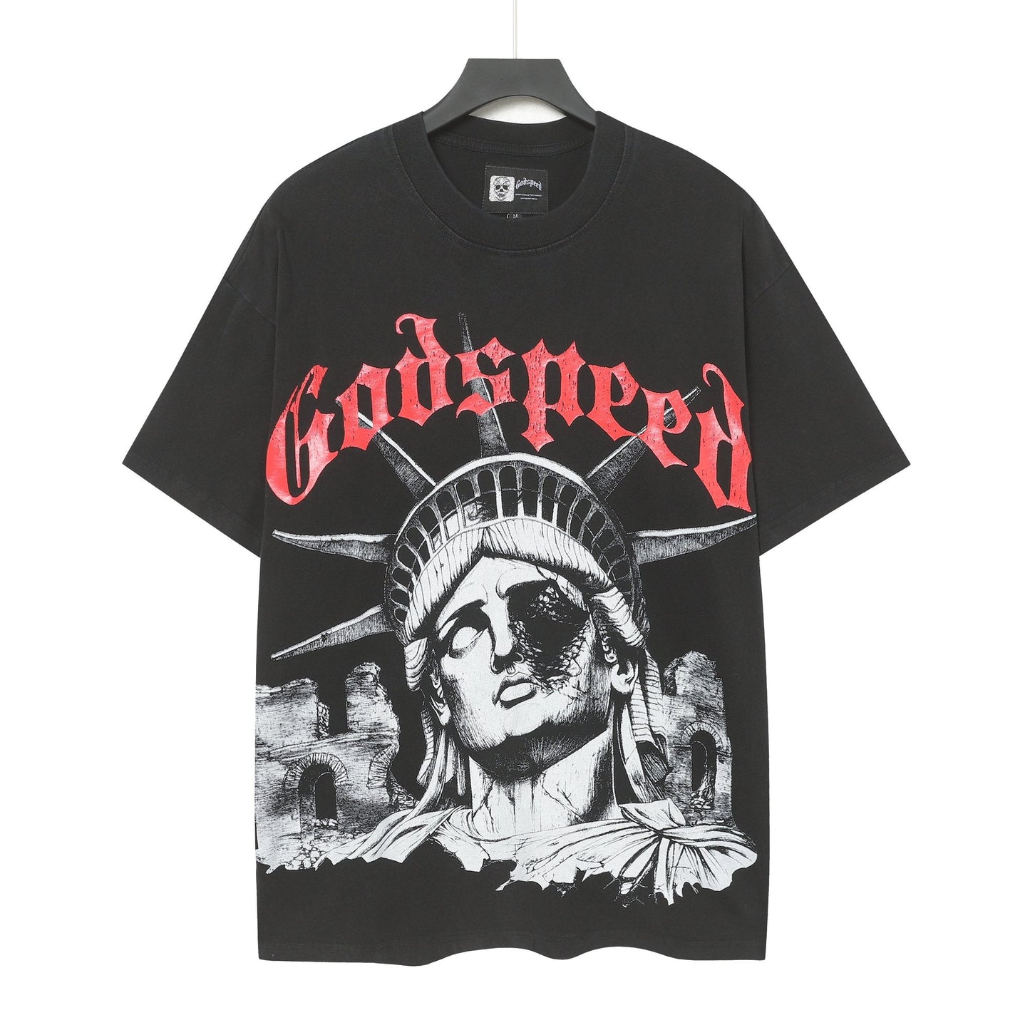 Godspeed E Pluribus Unum Statue Graphic T-Shirt — hero