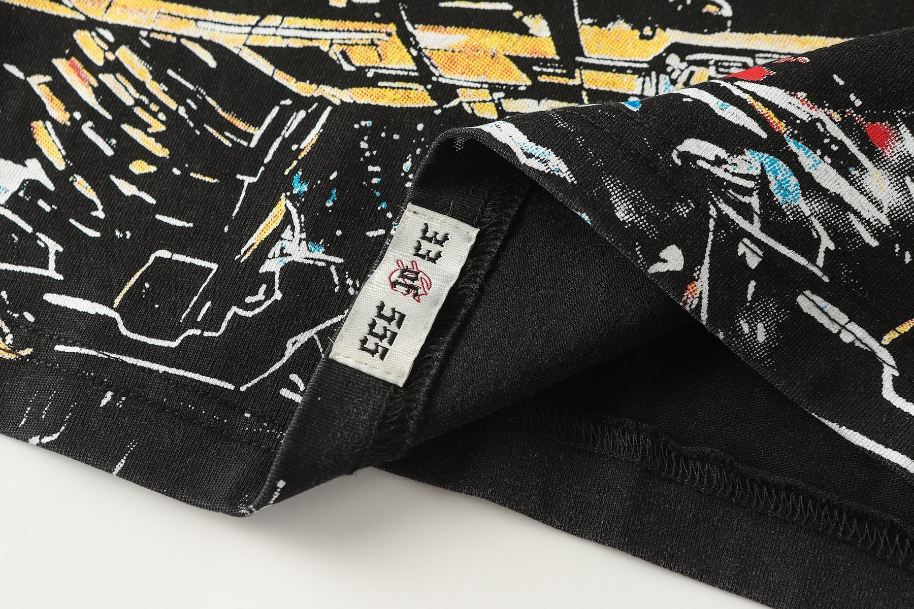 Godspeed Spooky Invasion Skeleton Graphic T-Shirt — neck_label
