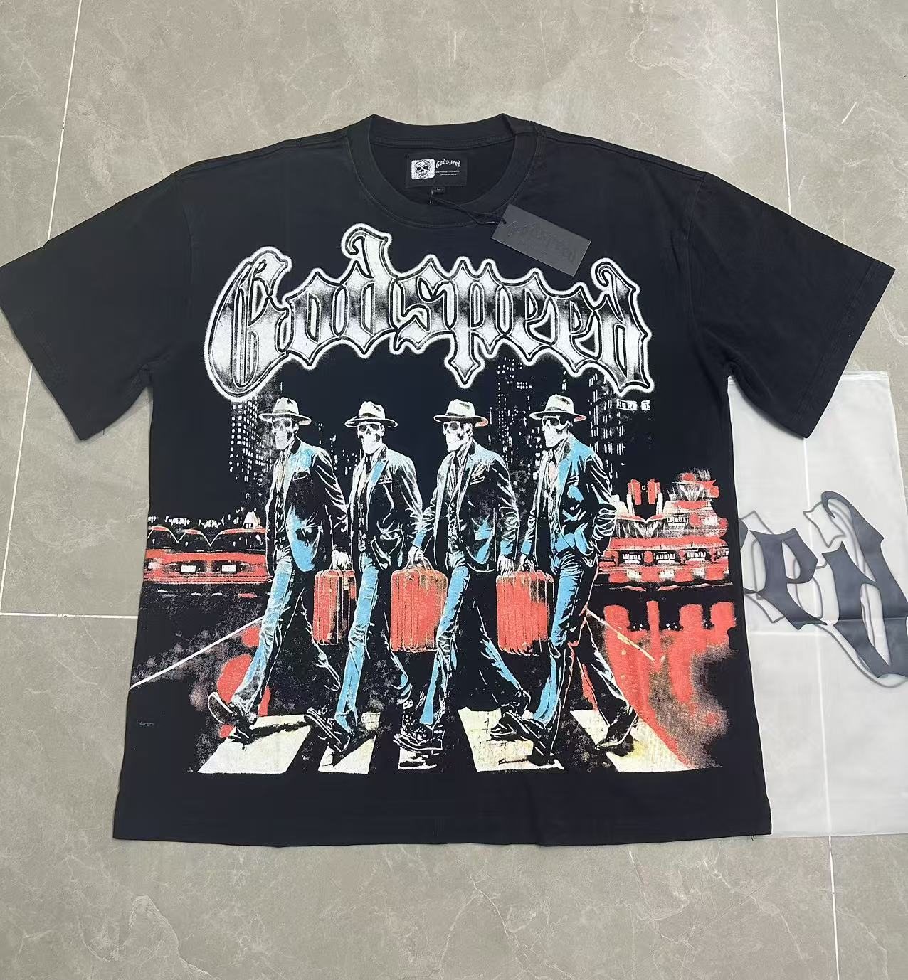 Godspeed Don’t Fade Away Washed Graphic T-Shirt — front