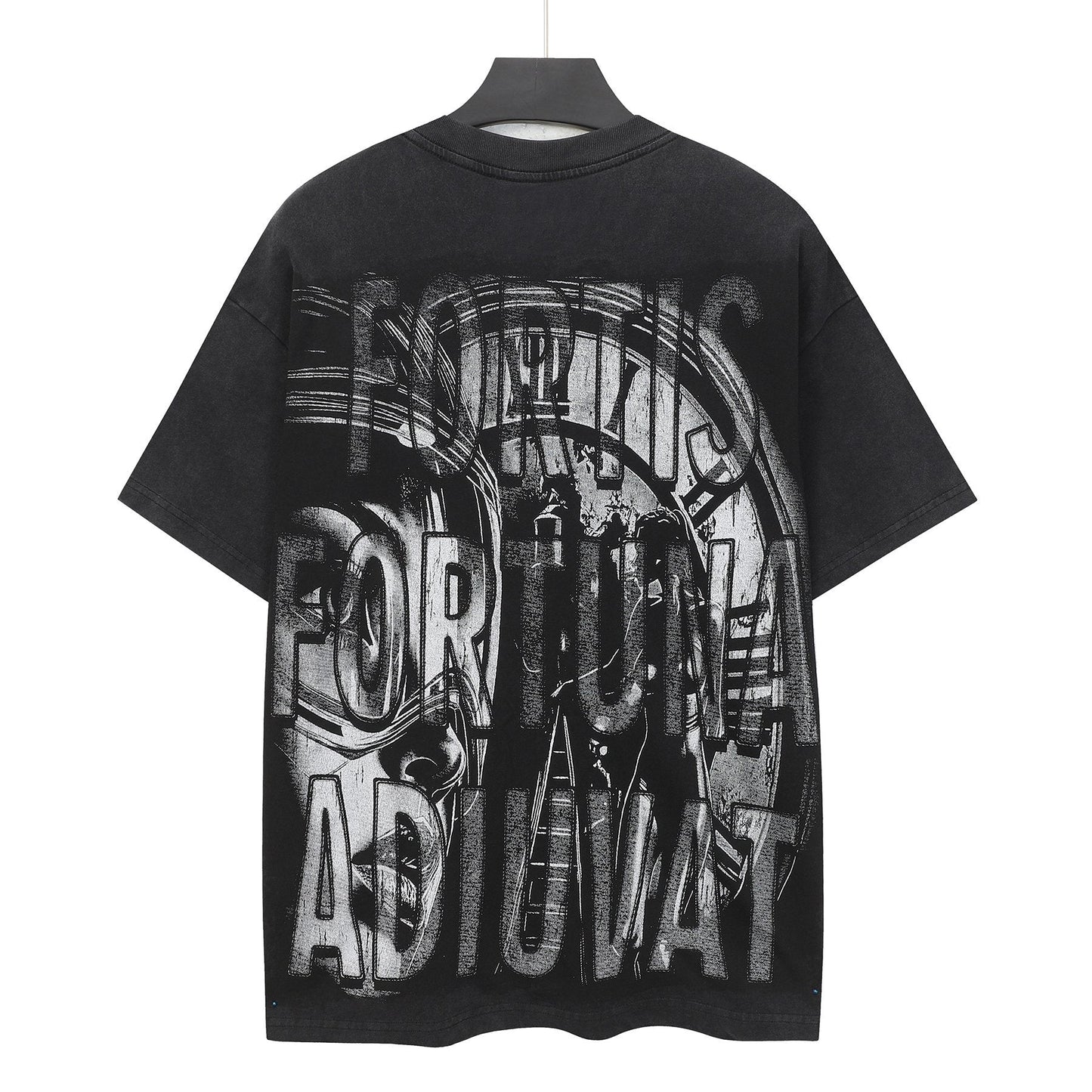 Godspeed Fortuna Astronaut Graphic T-Shirt - Black — back