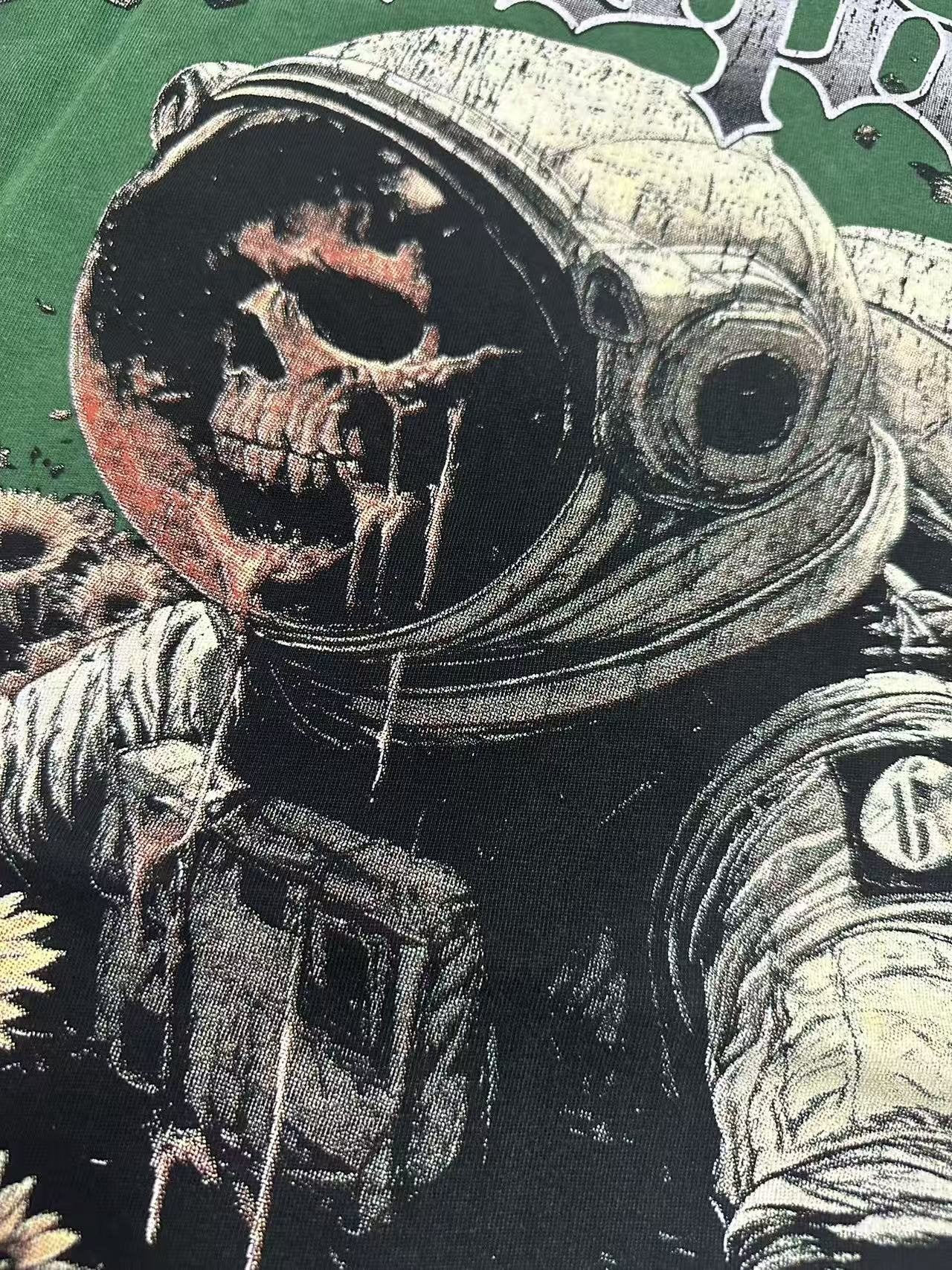 Godspeed Sunflower Astronaut Graphic T-Shirt — detail