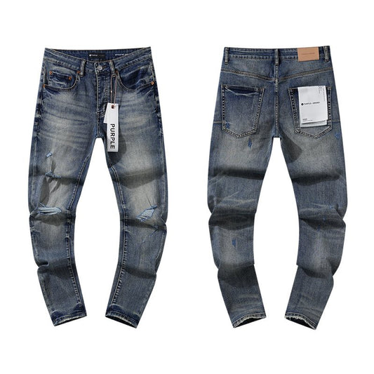 Purple Brand Blue Distressed Ripped Knee Jeans — hero