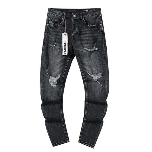 Purple Brand Black Distressed Jeans — hero