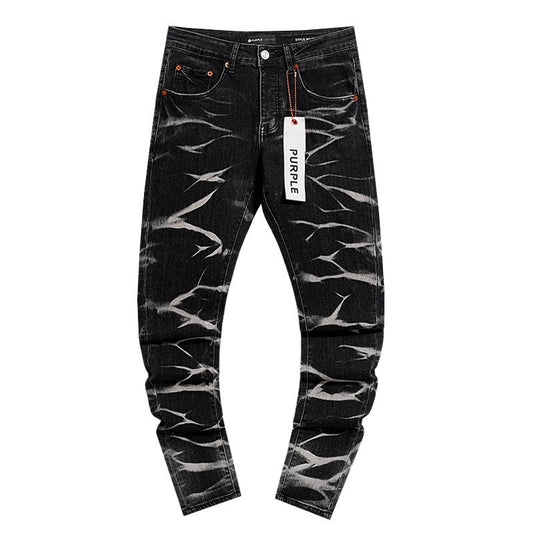 Purple Brand Black Washed Distressed Jeans — hero