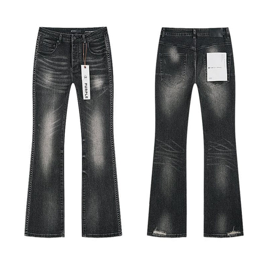 Purple Brand Studded Side-Trim Washed Jeans — hero