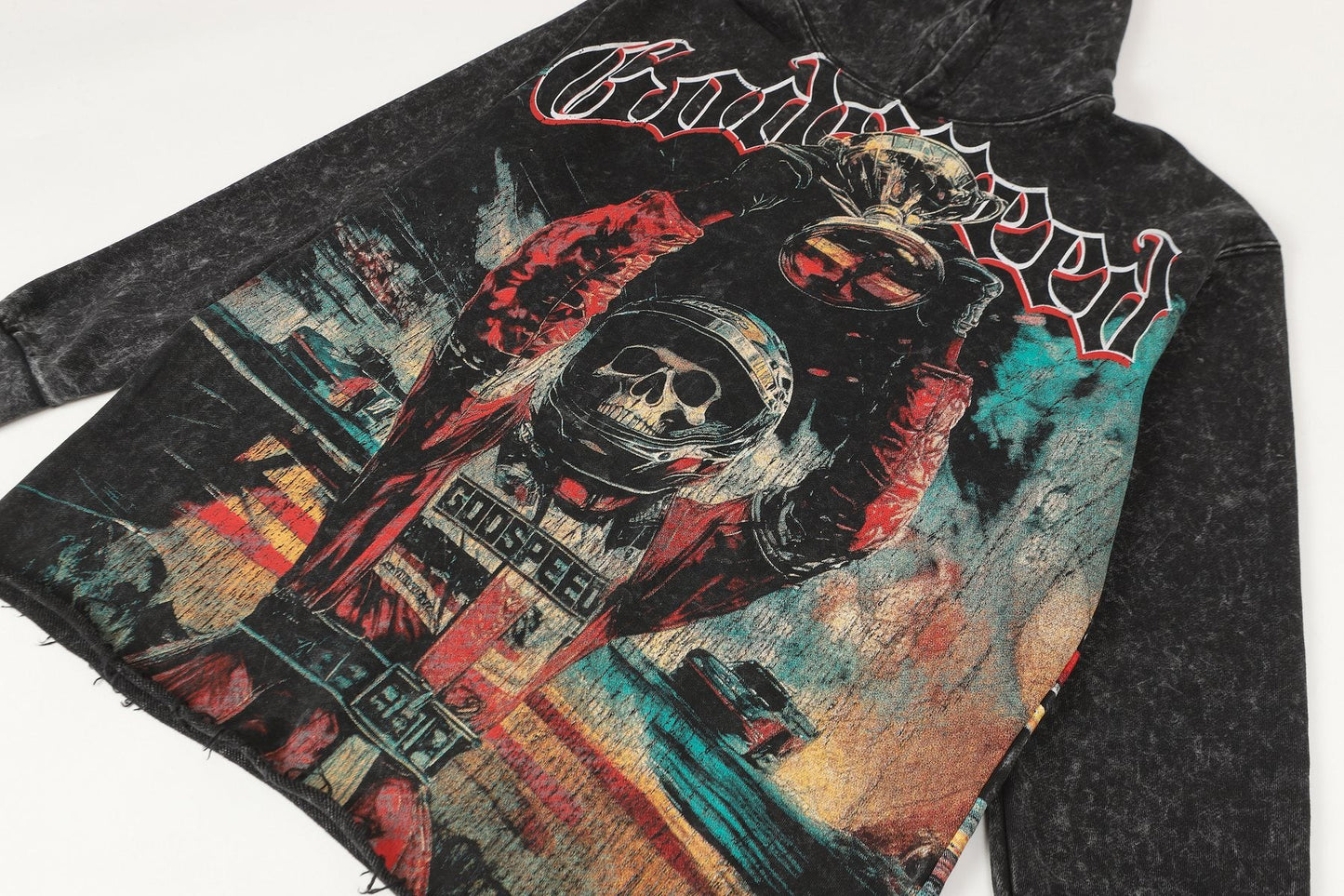 Godspeed Death Before Race Graphic Hoodie — detail