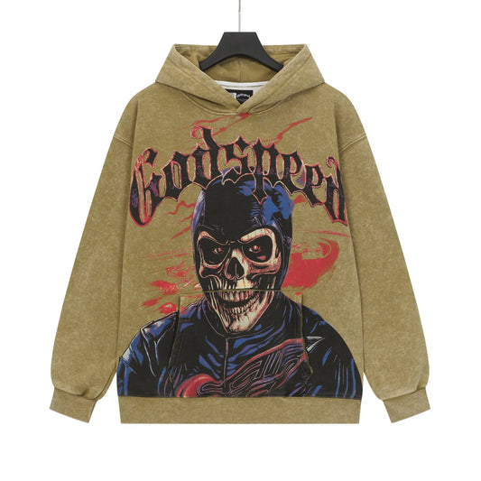 Godspeed Washed Skull Graphic Hoodie — hero