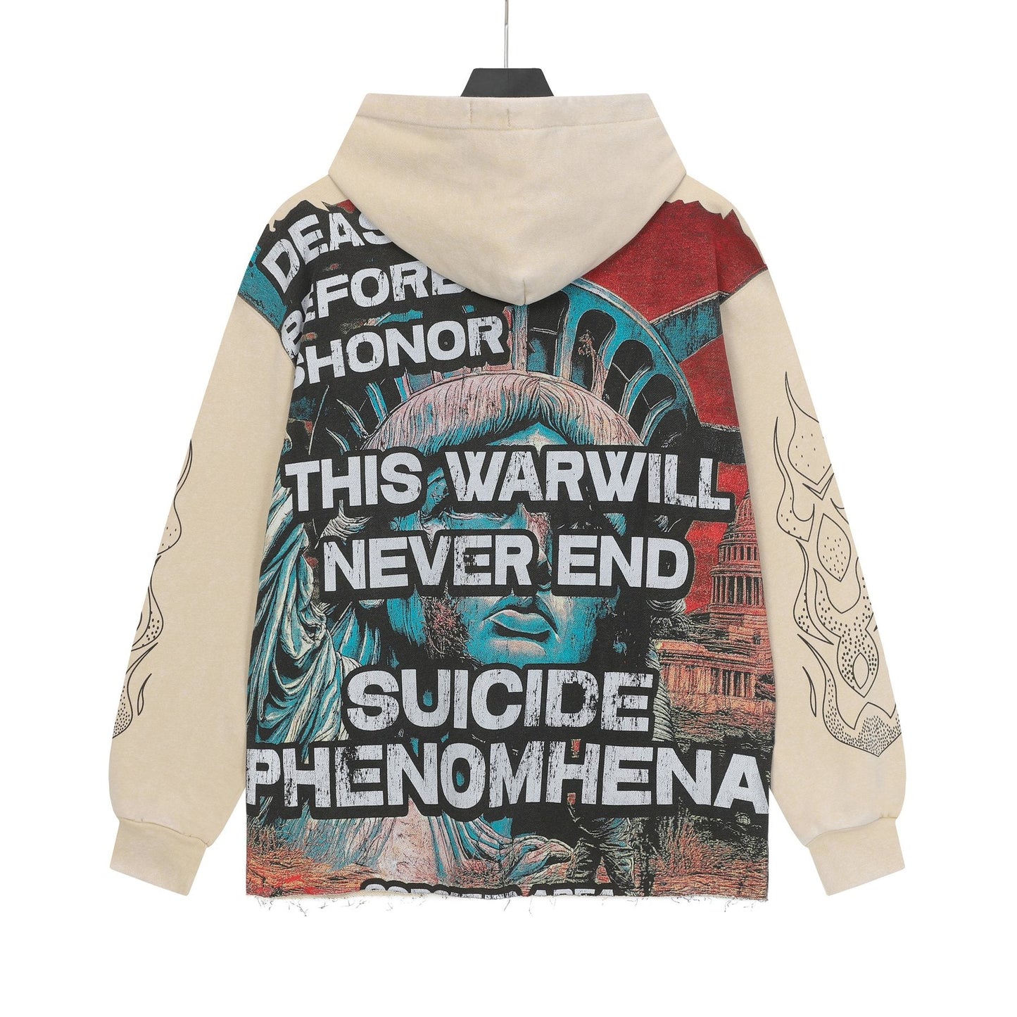 Godspeed Never End War Graphic Hoodie — back