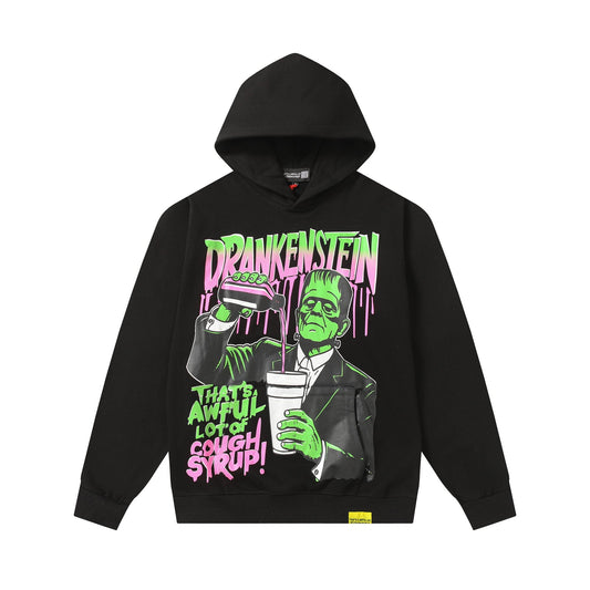 THAT'S A AWFUL LOT OF COUGH SYRUP Frankenstein Graphic Hoodie — hero