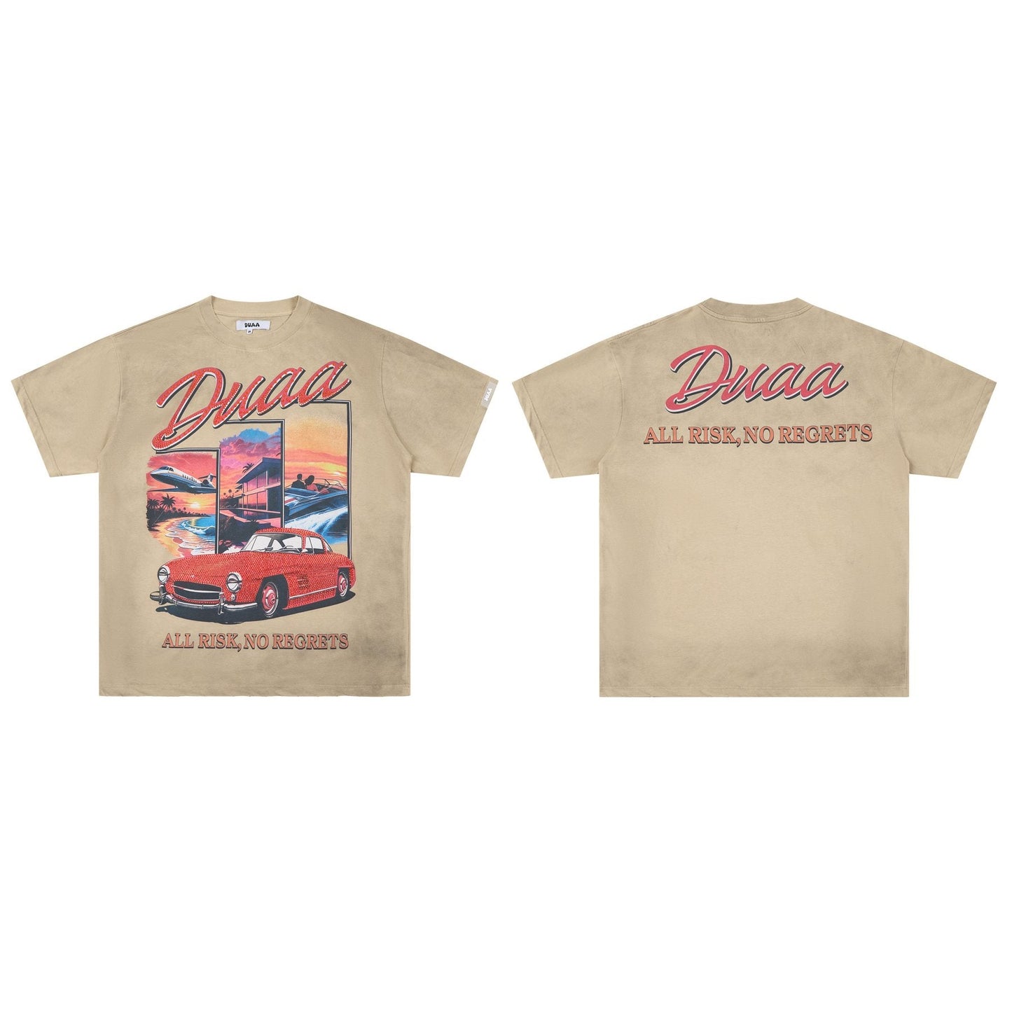 Rough Play All Risk Car Graphic Short-Sleeve T-Shirt — front