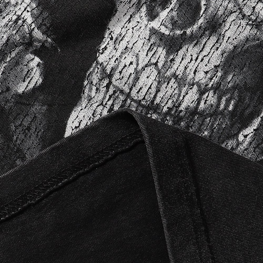 MAJESTIK Death Chain Skull Graphic T-Shirt — detail