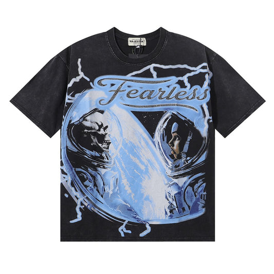 MAJESTIK Astronaut Skull Graphic T-Shirt — hero
