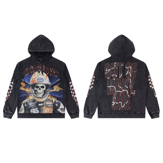 Godspeed Skull Racer Graphic Hoodie — hero