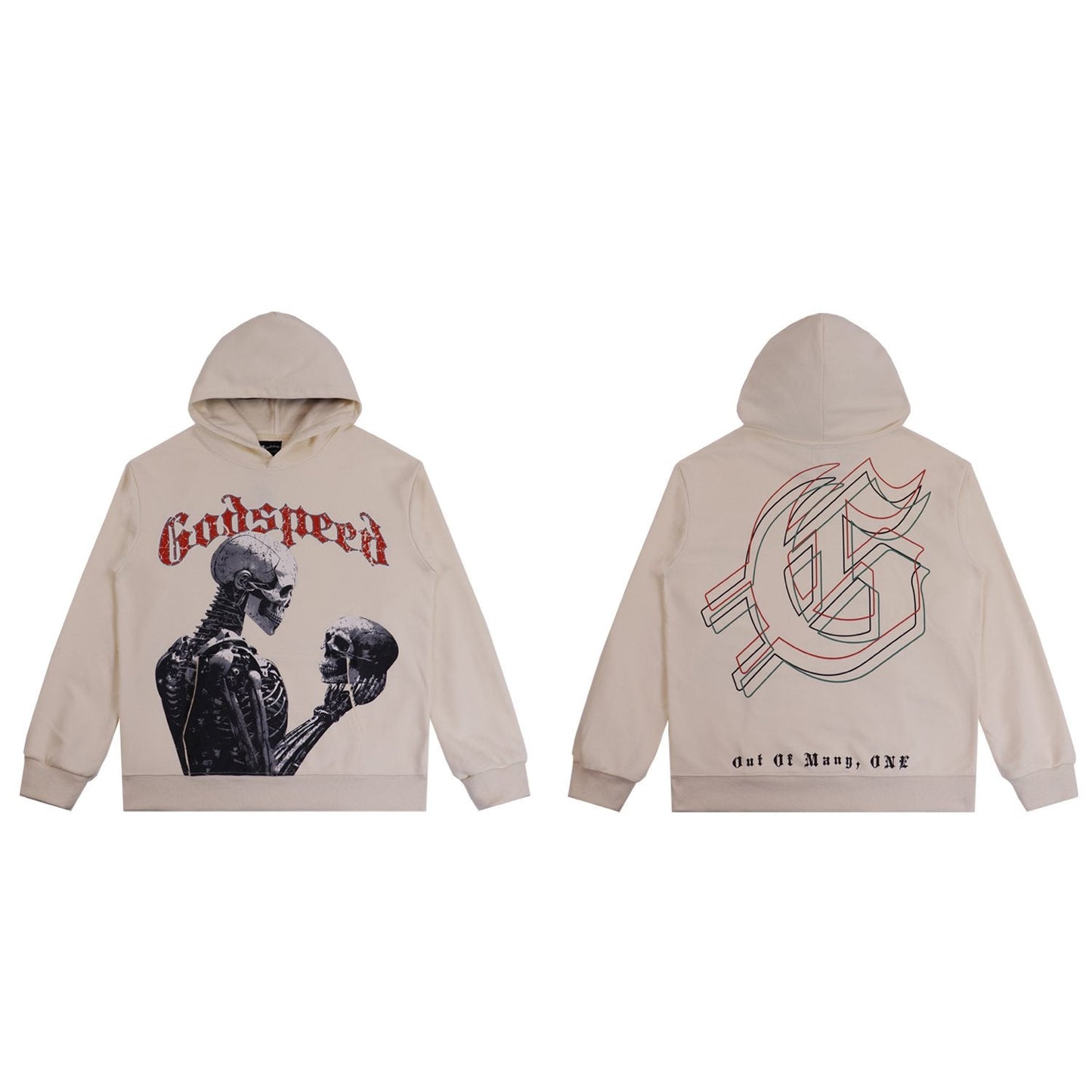 Godspeed Guitar Skeleton Graphic Hoodie — front