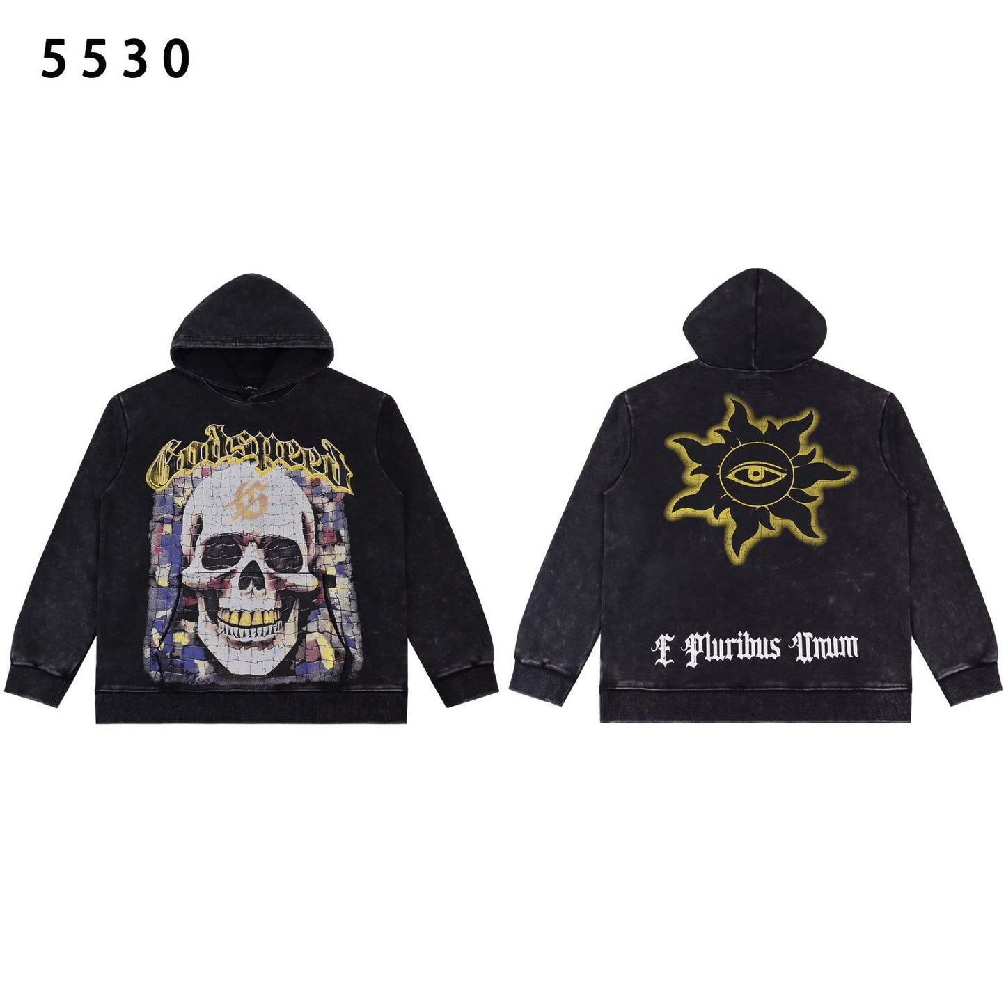 Godspeed Skull Sun Graphic Hoodie — hero