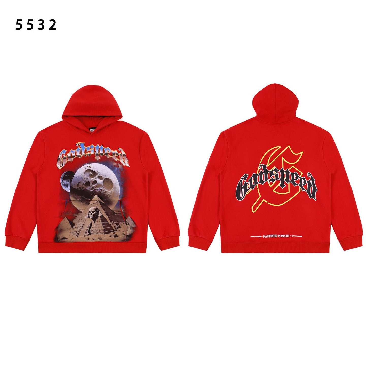 Godspeed Victory Toast Skull Graphic Hoodie — hero
