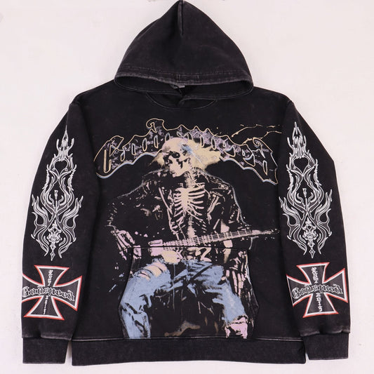 Godspeed Skeleton Guitarist Graphic Hoodie — hero