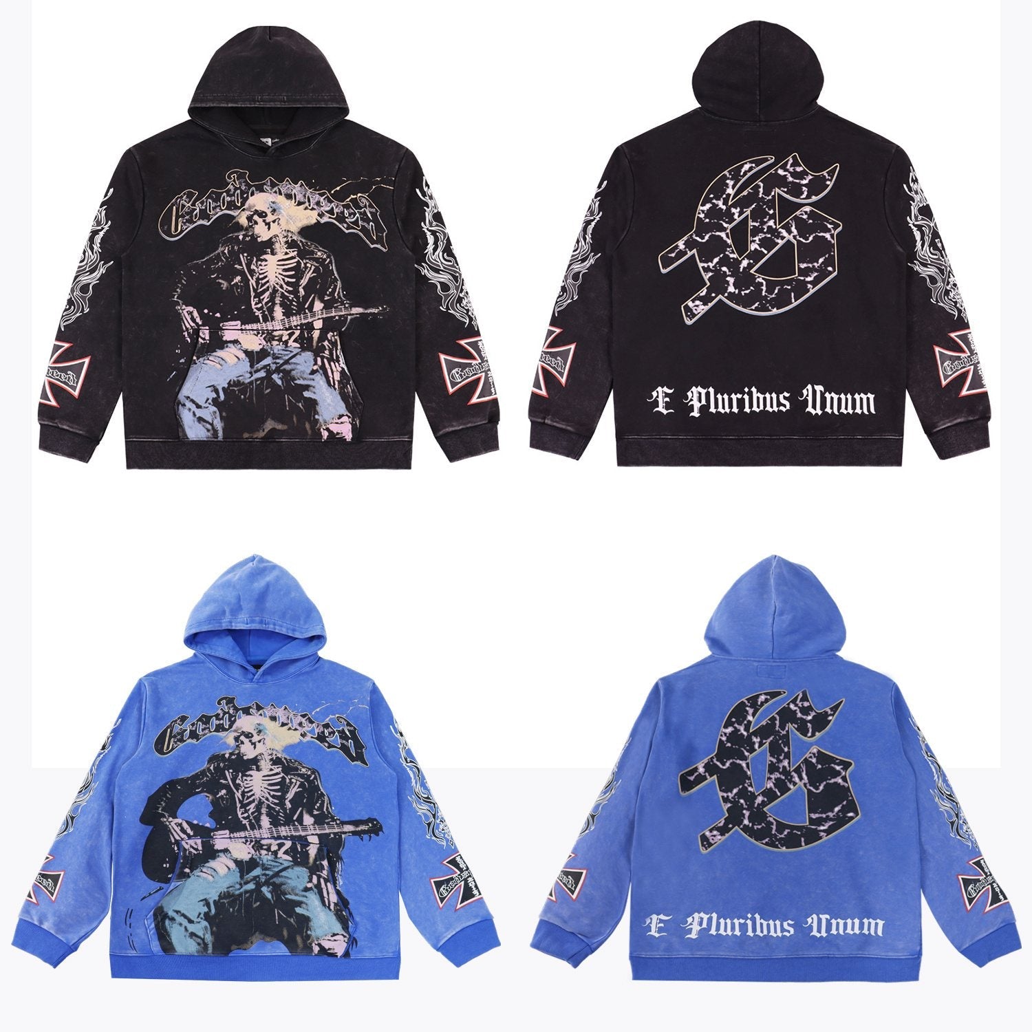 Godspeed Skeleton Guitarist Graphic Hoodie — comparison