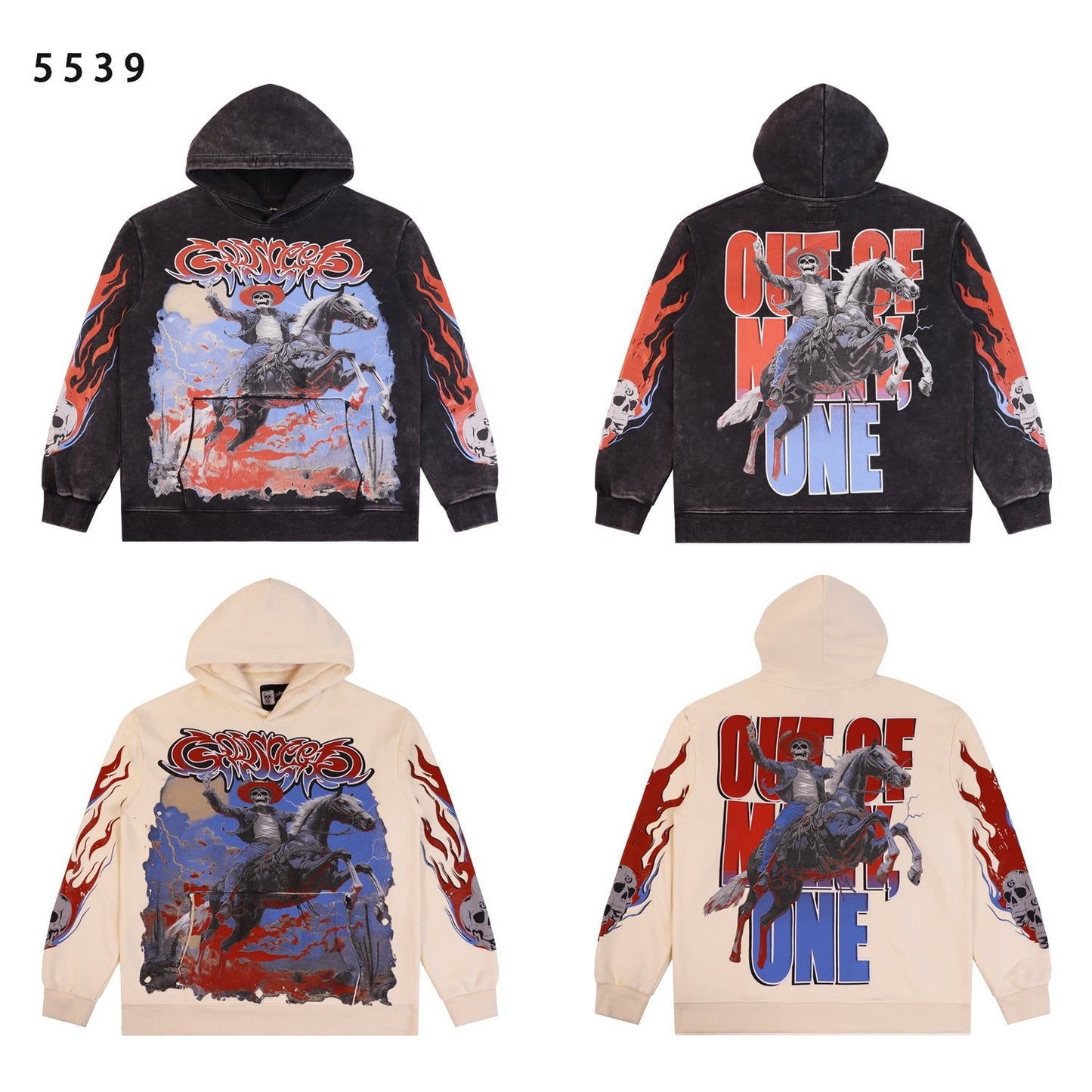 Godspeed Out of My Mind Cowboy Graphic Hoodie — comparison