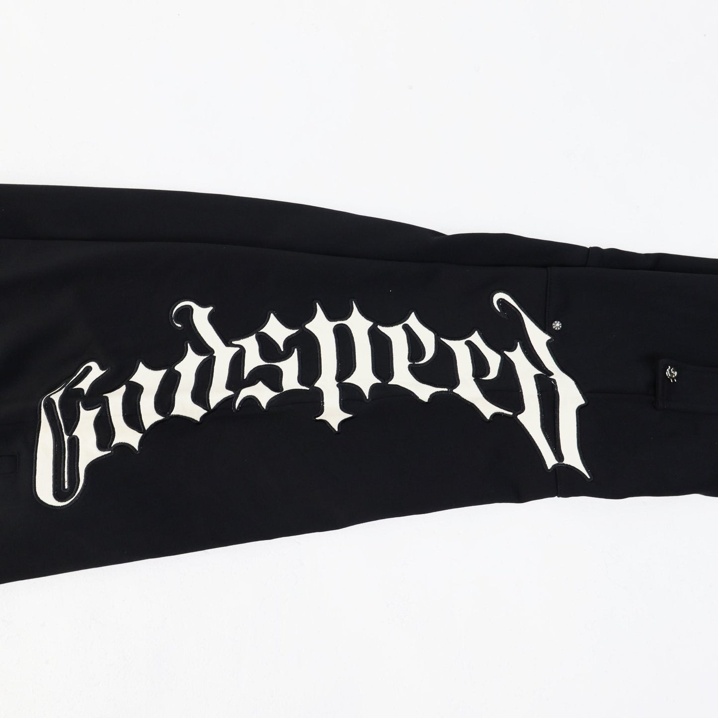 Godspeed White Gothic Zip Hoodie & Jogger Matching Set — detail