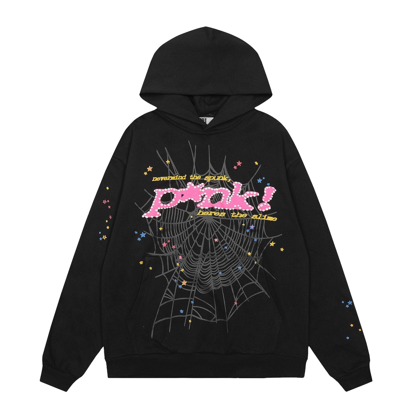 Sp5der Spiderweb Star Graphic Hoodie — front