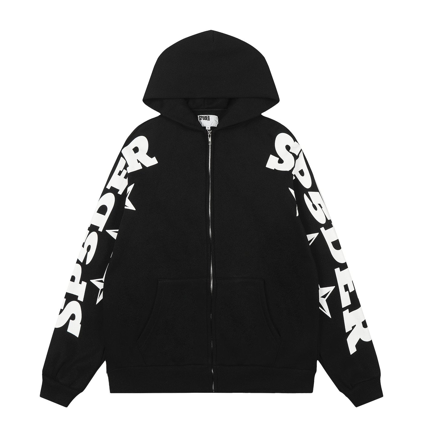 Sp5der Star Graphic Zip Hoodie & Pants Matching Set — front
